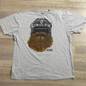 Los Angeles Kings Graphic Tee NHL Stanley Cup Reebok 2XL Gray Short Sleeve
